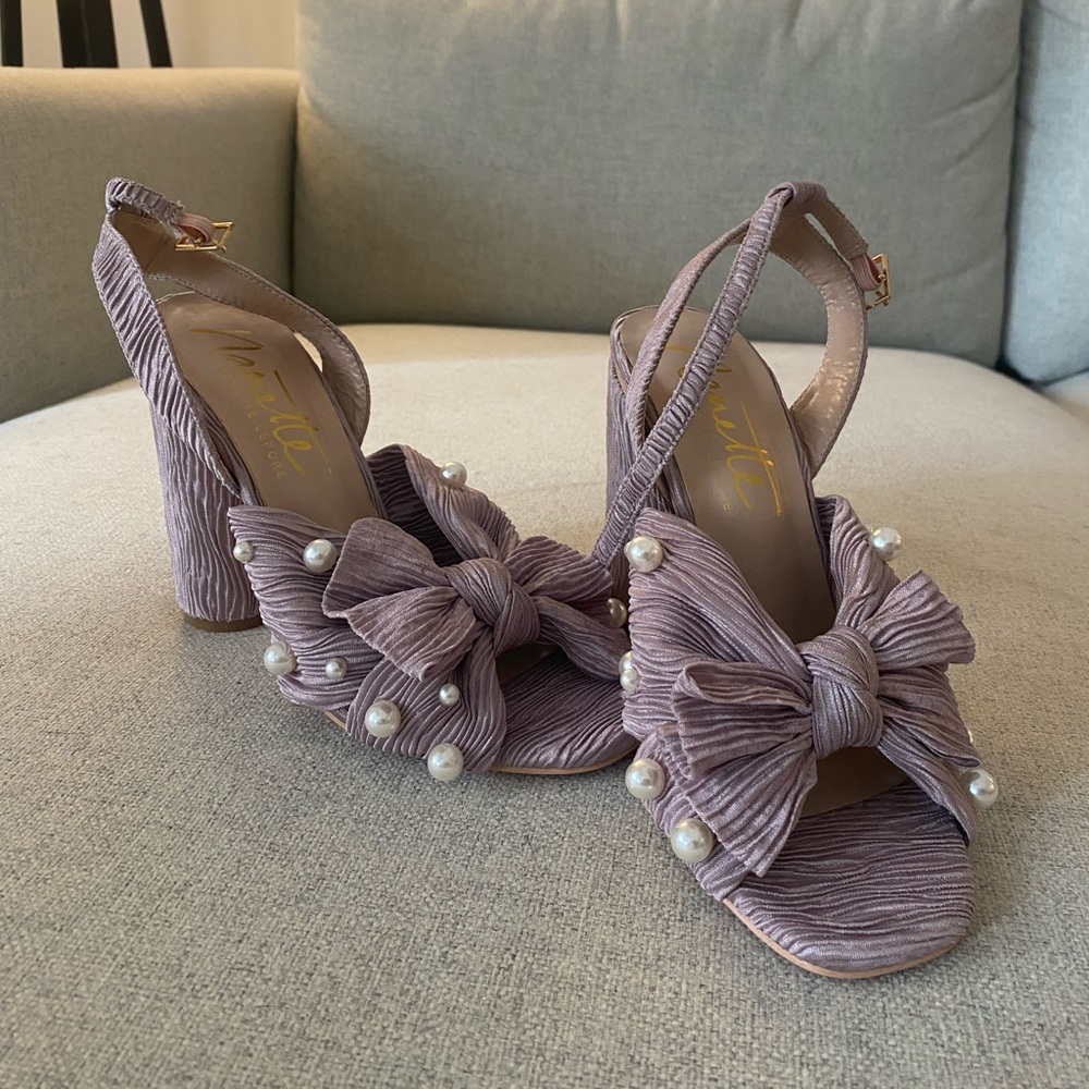 Purple Embellished Heels